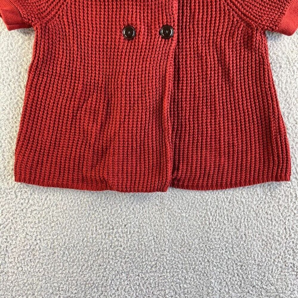 NEW‎ Banana Republic Cardigan Sweater Womens Small Red Angora Blend Chunky - Picture 7 of 16